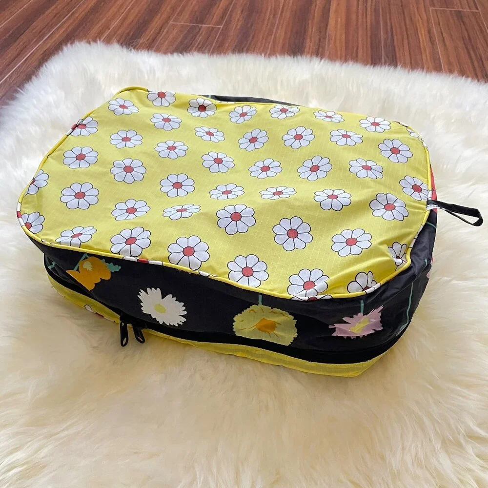 NWOT Baggu Packing Cube Large - Deadstock Flower Mix (Desert Wildflower, Daisy) - Picture 2 of 5